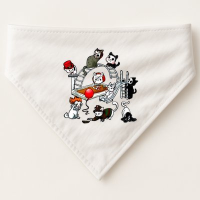 Funny Cat Horror Cute For Cat Kitty Lovers Happy Halloween USA-Made Doggie Bandana
