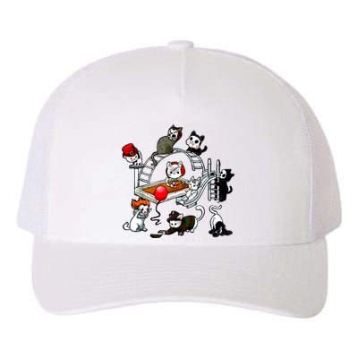 Funny Cat Horror Cute For Cat Kitty Lovers Happy Halloween Yupoong Adult 5-Panel Trucker Hat