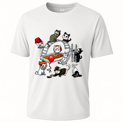 Funny Cat Horror Cute For Cat Kitty Lovers Happy Halloween Performance Shirt