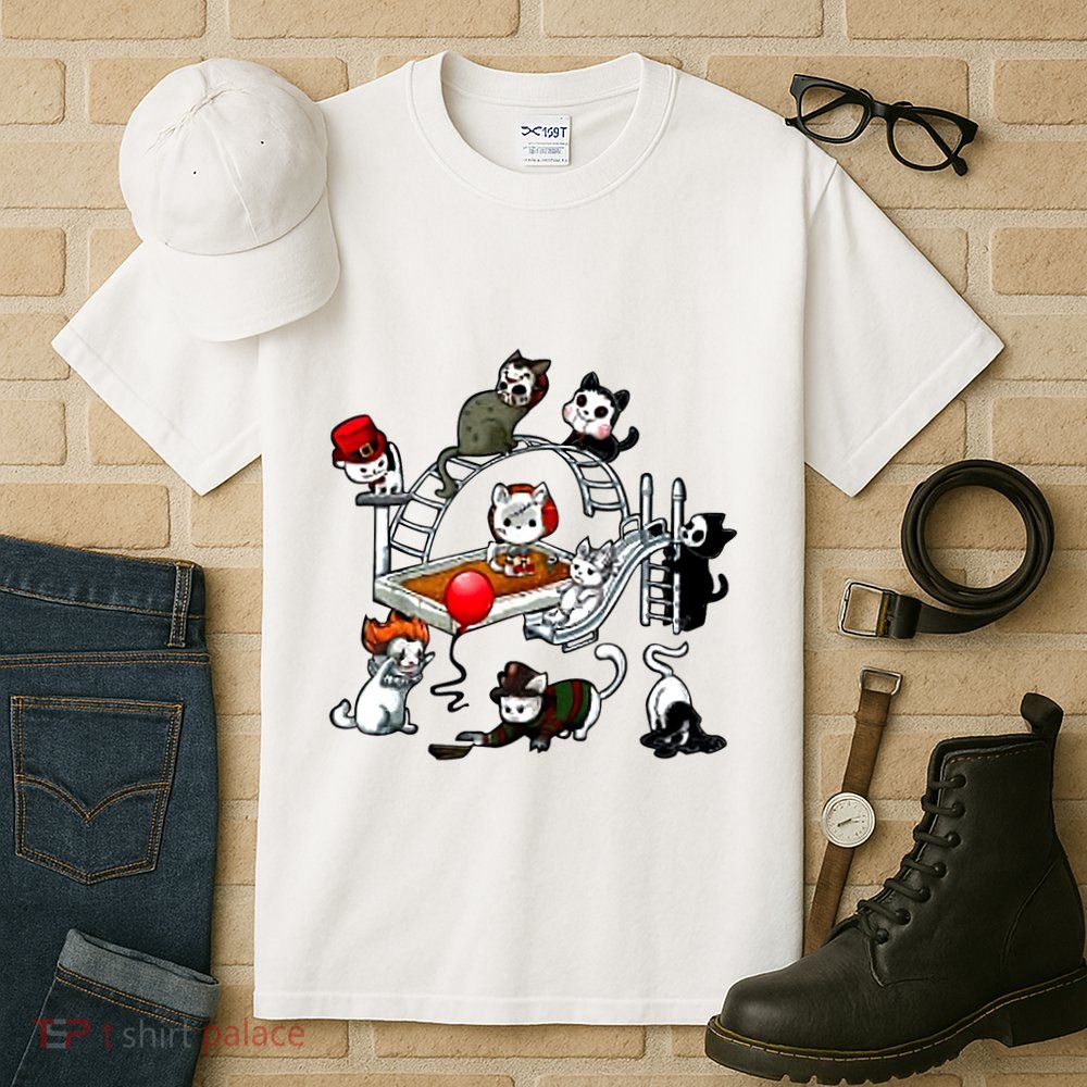Funny Cat Horror Cute For Cat Kitty Lovers Happy Halloween Tall T-Shirt