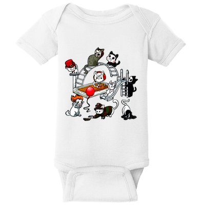 Funny Cat Horror Cute For Cat Kitty Lovers Happy Halloween Baby Bodysuit