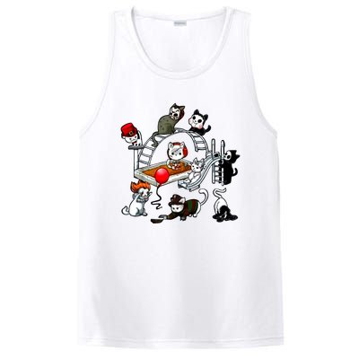 Funny Cat Horror Cute For Cat Kitty Lovers Happy Halloween PosiCharge Competitor Tank