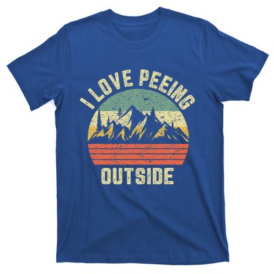 Funny Camping Hiking Outdoors I Love Peeing Outside T-Shirt