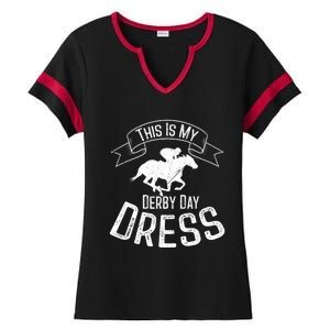 Funny Classic Horse Kentucky This Is My Derby Day Dress Meaningful Gift Ladies Halftime Notch Neck Tee