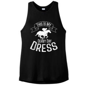 Funny Classic Horse Kentucky This Is My Derby Day Dress Meaningful Gift Ladies PosiCharge Tri-Blend Wicking Tank