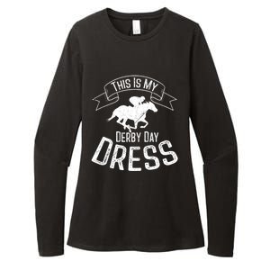 Funny Classic Horse Kentucky This Is My Derby Day Dress Meaningful Gift Womens CVC Long Sleeve Shirt