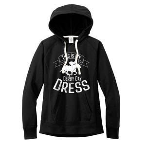 Funny Classic Horse Kentucky This Is My Derby Day Dress Meaningful Gift Women's Fleece Hoodie