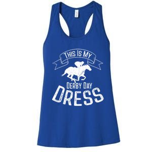 Funny Classic Horse Kentucky This Is My Derby Day Dress Meaningful Gift Women's Racerback Tank