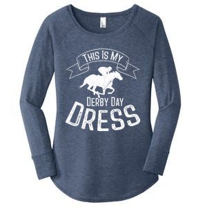 Funny Classic Horse Kentucky This Is My Derby Day Dress Meaningful Gift Women's Perfect Tri Tunic Long Sleeve Shirt