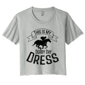 Funny Classic Horse Kentucky This Is My Derby Day Dress Meaningful Gift Women's Crop Top Tee