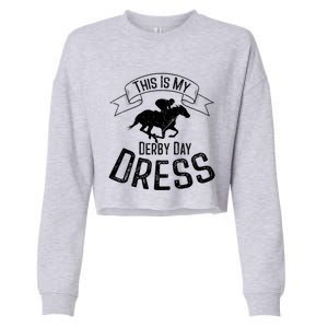 Funny Classic Horse Kentucky This Is My Derby Day Dress Meaningful Gift Cropped Pullover Crew