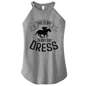 Funny Classic Horse Kentucky This Is My Derby Day Dress Meaningful Gift Women's Perfect Tri Rocker Tank