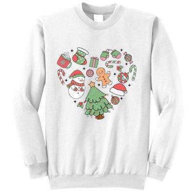 Festive Christmas Heart Holiday Sweatshirt
