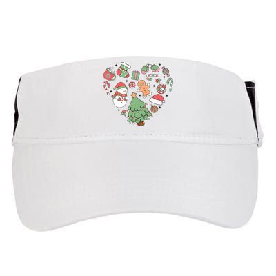 Festive Christmas Heart Holiday Adult Drive Performance Visor