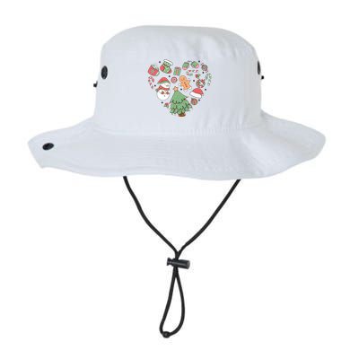 Festive Christmas Heart Holiday Bucket Hat