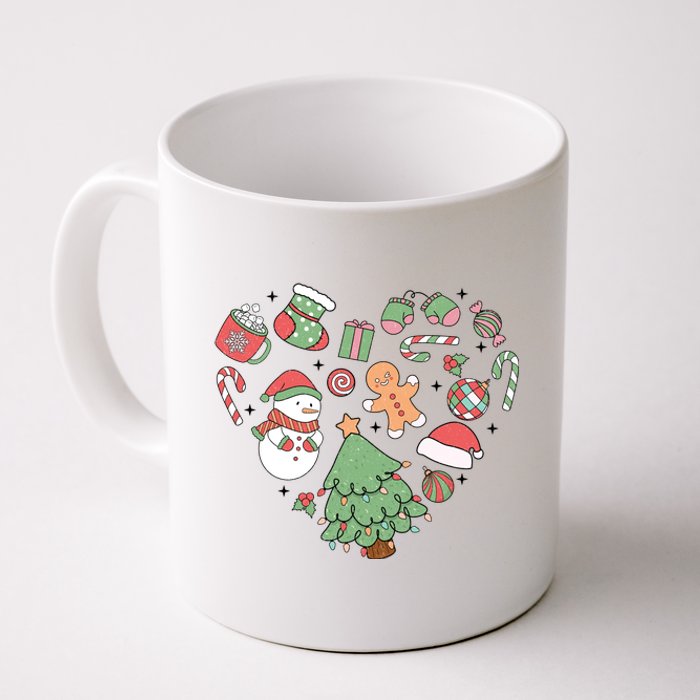 Festive Christmas Heart Holiday Coffee Mug