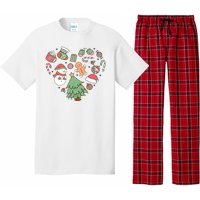 Festive Christmas Heart Holiday Pajama Set