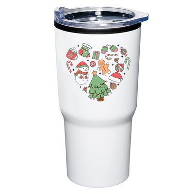 Festive Christmas Heart Holiday Tumbler