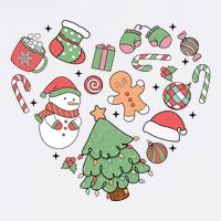 Festive Christmas Heart Holiday Poster