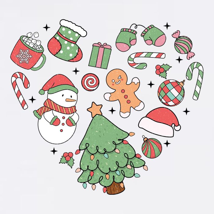 Festive Christmas Heart Holiday Poster