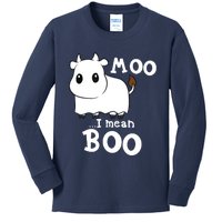 Funny Cow Halloween Costume Cows Boo Kids Long Sleeve Shirt