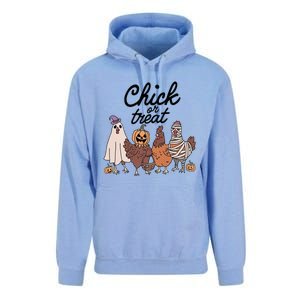 Funny Chicken Halloween Pumpkin Chick Or Treat Chicken Lovers Unisex Surf Hoodie