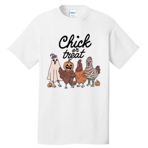 Funny Chicken Halloween Pumpkin Chick Or Treat Chicken Lovers Tall T-Shirt