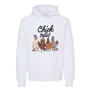 Funny Chicken Halloween Pumpkin Chick Or Treat Chicken Lovers Premium Hoodie