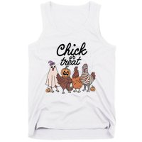 Funny Chicken Halloween Pumpkin Chick Or Treat Chicken Lovers Tank Top