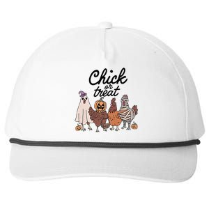 Funny Chicken Halloween Pumpkin Chick Or Treat Chicken Lovers Snapback Five-Panel Rope Hat