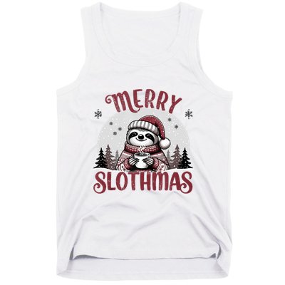 Funny Christmas Holiday Sloth Fans Merry Slothmas Women Tank Top Tank Top