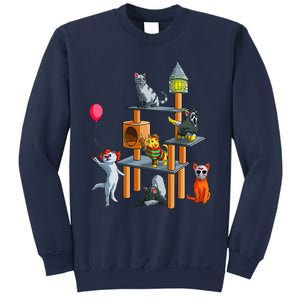 Funny Cat Horror Movies Cute Halloween For Cat Kitty Lovers Sweatshirt