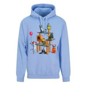 Funny Cat Horror Movies Cute Halloween For Cat Kitty Lovers Unisex Surf Hoodie