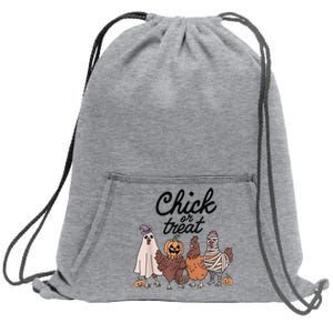 Funny Chicken Halloween Pumpkin Chick Or Treat Chicken Lover Sweatshirt Cinch Pack Bag