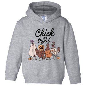 Funny Chicken Halloween Pumpkin Chick Or Treat Chicken Lover Toddler Hoodie