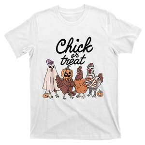 Funny Chicken Halloween Pumpkin Chick Or Treat Chicken Lover T-Shirt