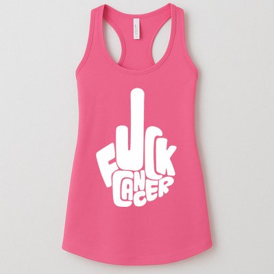 Fuck Cancer Handsign Womens Tank Top
