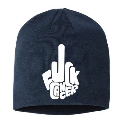 Fuck Cancer Handsign Sustainable Beanie