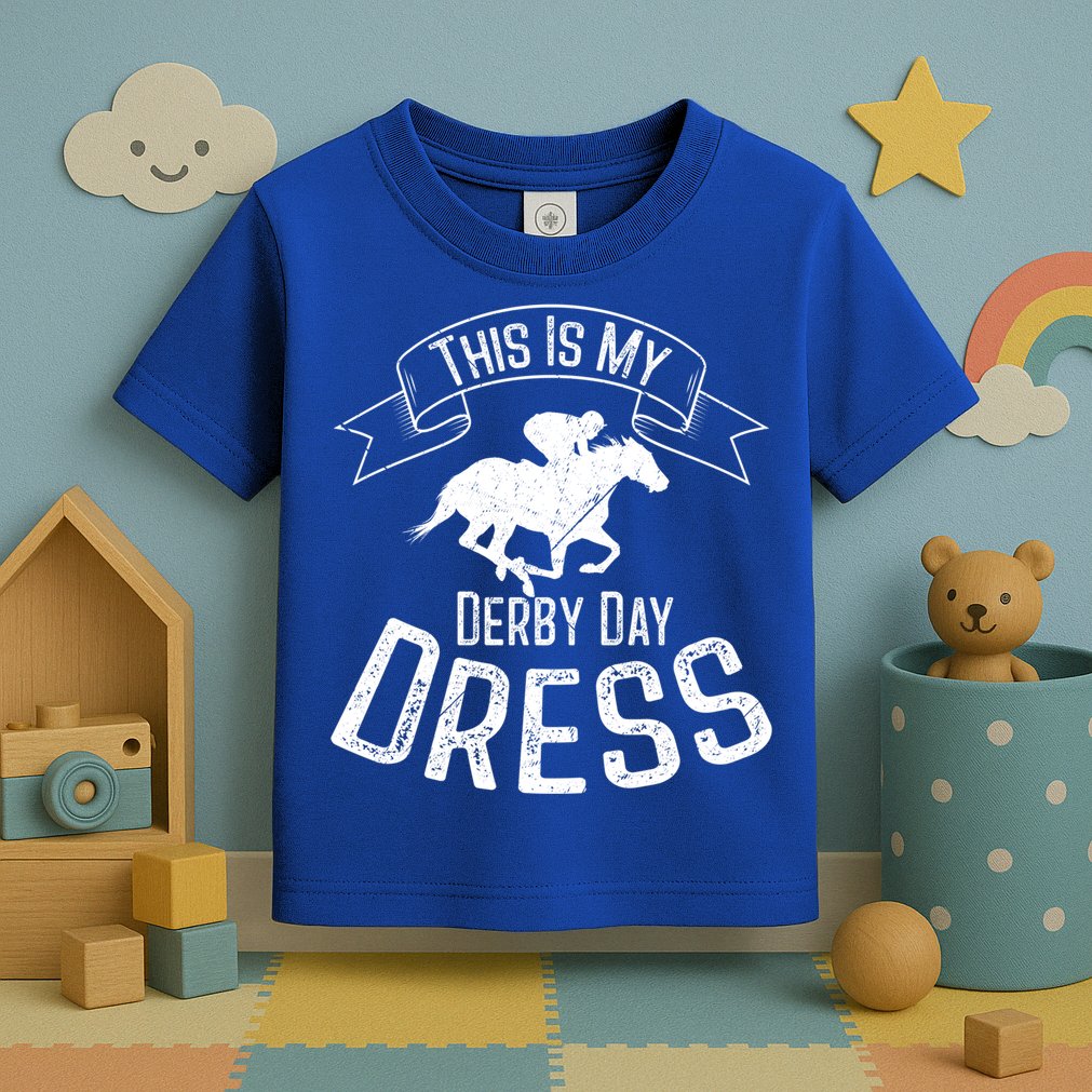 Funny Classic Horse Kentucky This Is My Derby Day Dress Gift Toddler T-Shirt