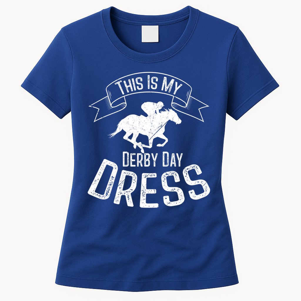 Funny Classic Horse Kentucky This Is My Derby Day Dress Gift Womens T-Shirt