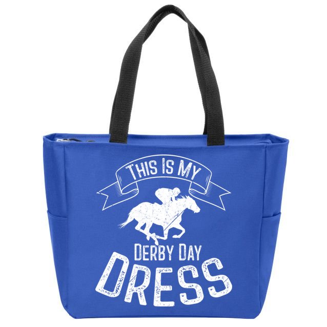 Funny Classic Horse Kentucky This Is My Derby Day Dress Gift Zip Tote Bag