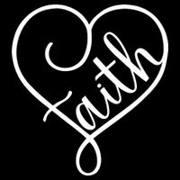 Faith Cursive Heart Christians Jesus Loves Tall T-Shirt