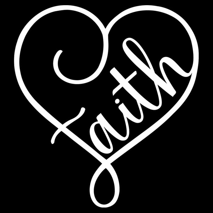 Faith Cursive Heart Christians Jesus Loves Tall T-Shirt
