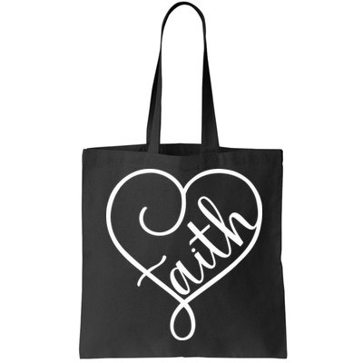Faith Cursive Heart Christians Jesus Loves Bag