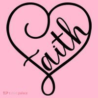 Faith Cursive Heart Christians Jesus Loves T-Shirt
