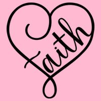 Faith Cursive Heart Christians Jesus Loves Poster