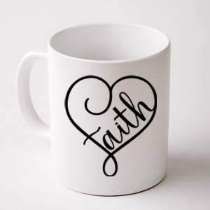 Faith Cursive Heart Christians Jesus Loves Coffee Mug