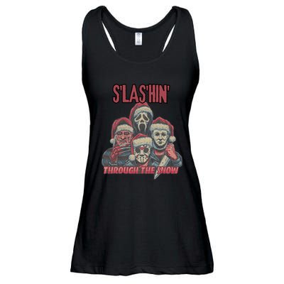 Funny Christmas Horror Characters Ugly Christmas Sweater Ladies Essential Flowy Tank