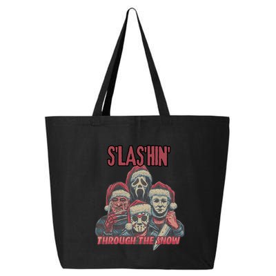 Funny Christmas Horror Characters Ugly Christmas Sweater 25L Jumbo Tote