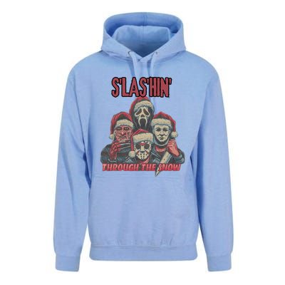 Funny Christmas Horror Characters Ugly Christmas Sweater Unisex Surf Hoodie